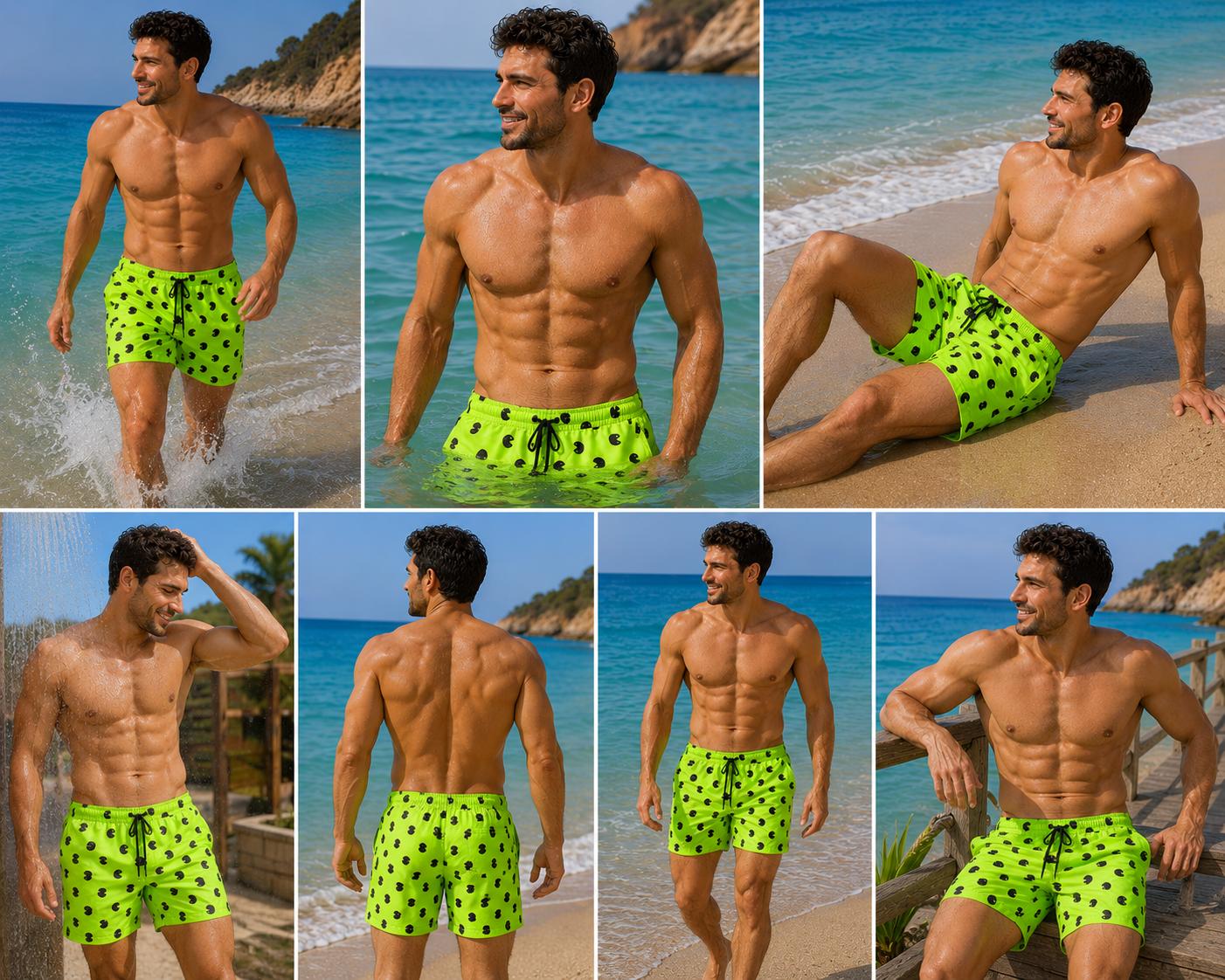 Bañador Hombre ComeCocos Amarillo - Imagen 8